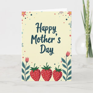 Tarjeta floral dulce del día de la madre