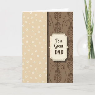 Tarjeta floral dulce para el Día del Padre
