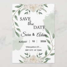 Tarjeta floral elegante