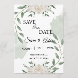 Tarjeta floral elegante