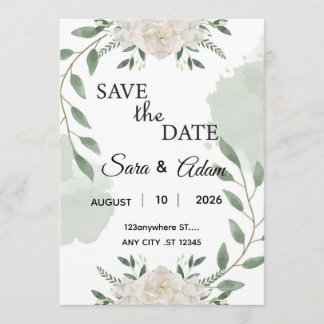 Tarjeta floral elegante