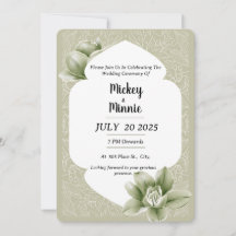 Tarjeta floral elegante Boda floral