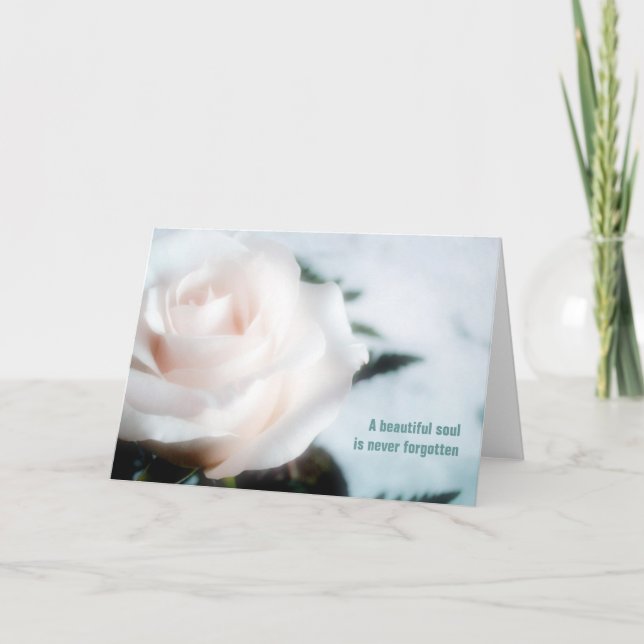 Tarjeta Floral Elegante de Compasión Más Profunda (Anverso)