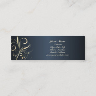 Tarjeta floral elegante del perfil de los