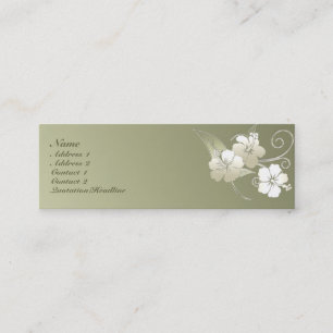 Tarjeta floral elegante del perfil del verde verde