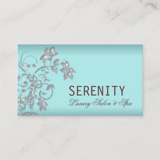 Tarjeta floral elegante elegante del balneario de (Anverso)
