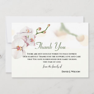 Tarjeta Floral Elegante Gracias Memorial