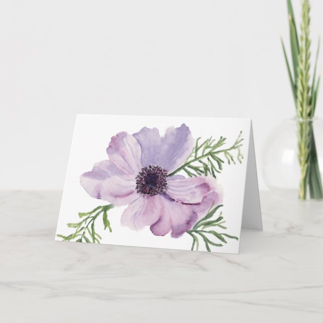 Tarjeta floral en blanco 5x7in (Anverso)