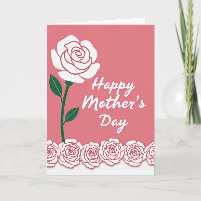 Tarjeta Floral en Espiral (Anverso)