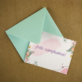Tarjeta Floral ¡Feliz cumpleaños! Cumpleaños Español