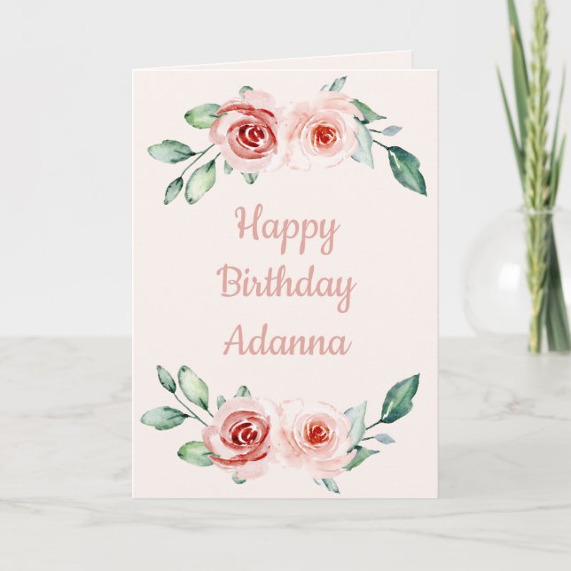 Tarjeta Floral Feliz cumpleaños mi amor (Anverso)