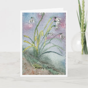 Tarjeta FLoral feliz de Pascua