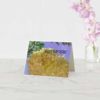 Tarjeta Floral floral hidrangea bonito amarilla CUMPLEAÑOS