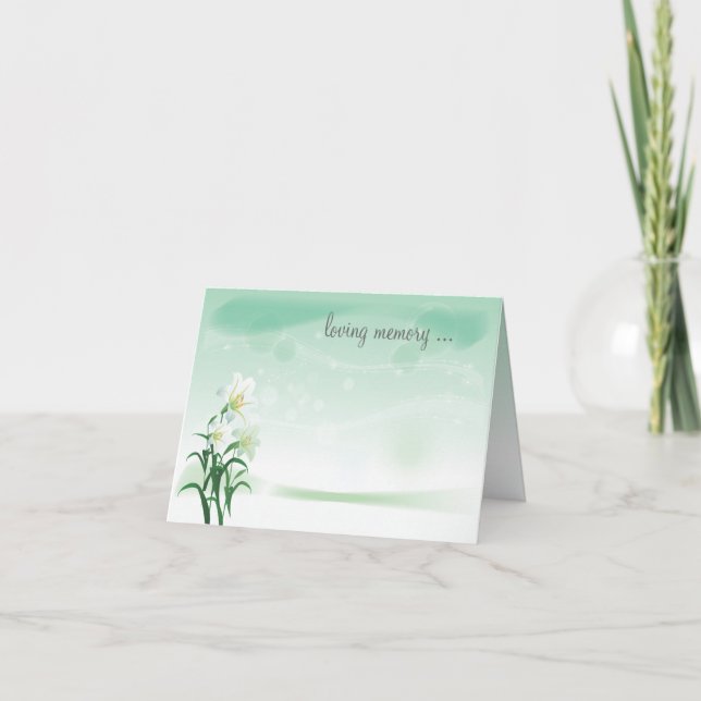 Tarjeta Floral floral lirio blanco (Anverso)