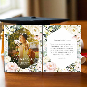 Tarjeta Floral Frame Photo Graduation