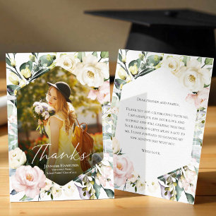 Tarjeta Floral Frame Photo Graduation