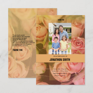 Tarjeta Floral Funeral Gracias