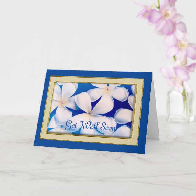 Tarjeta Floral Get Well Card, tarjeta plegada de 5 (Orquídea)