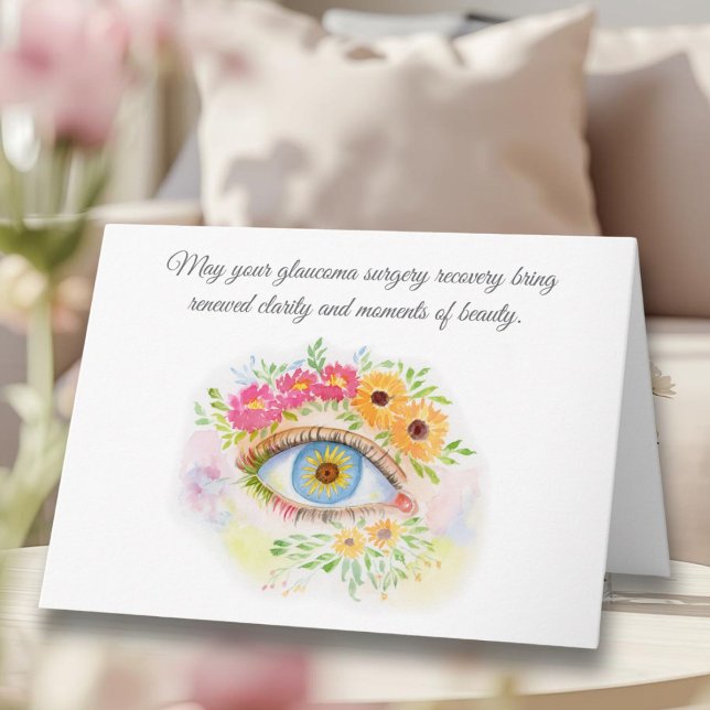 Tarjeta Floral Get Well Glaucoma Surgery with Peonies  (Subido por el creador)