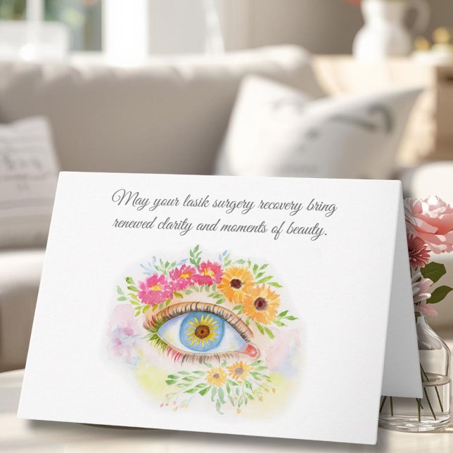 Tarjeta Floral Get Well Lasik Surgery with Peonies  (Subido por el creador)