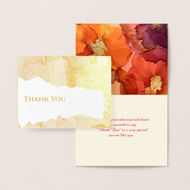 Tarjeta Floral Gold o Relieve metalizado plateado (Demostración)