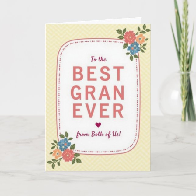 Tarjeta floral Gran más dulce (Anverso)