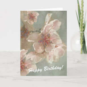 Tarjeta floral Happy Birday serene