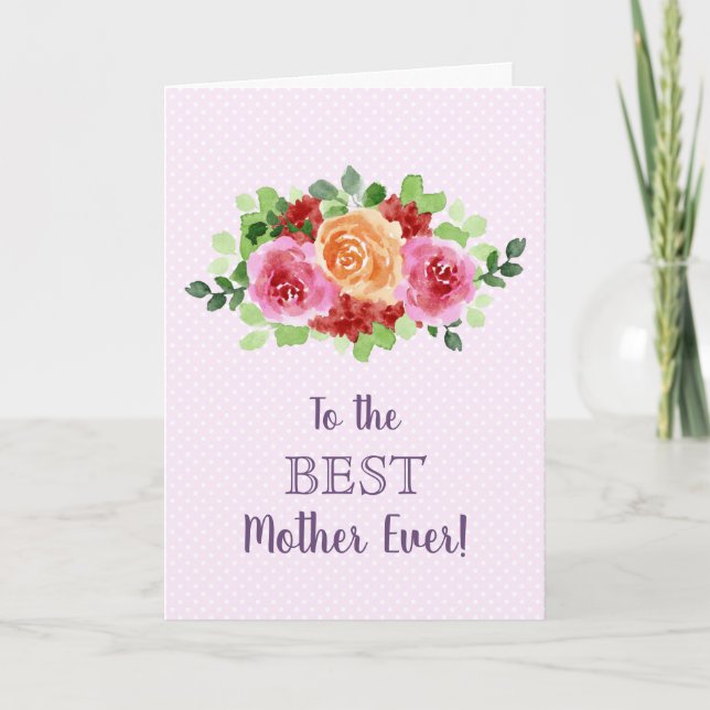 Tarjeta Floral Happy Mother's Day (Anverso)