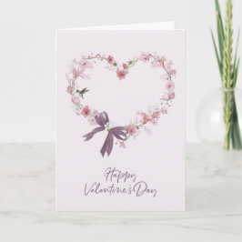 Tarjeta Floral Heart Valentine's Card