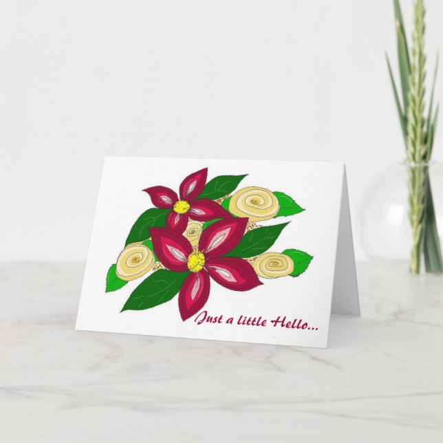 Tarjeta Floral Hello (Anverso)