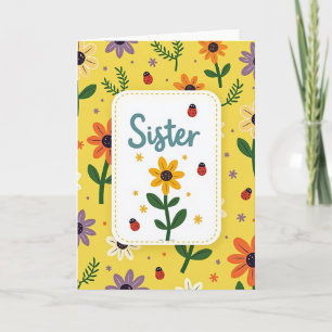 Tarjeta Floral Hermanas Dulces