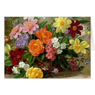 tarjeta floral hermosa del arte