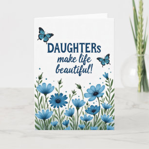 Tarjeta floral hermosa para hijas