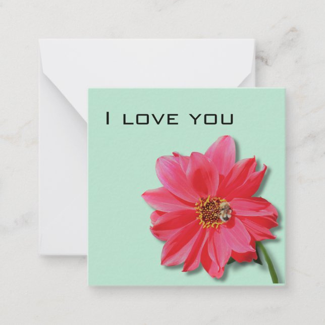 Tarjeta Floral I Love You (Anverso)