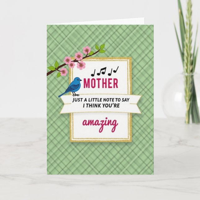 Tarjeta Floral Increíble Madre (Anverso)
