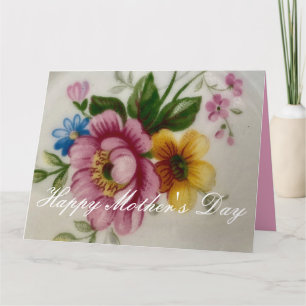 Tarjeta Floral inspirada en la porcelana