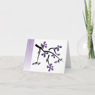 Tarjeta Floral japonesa