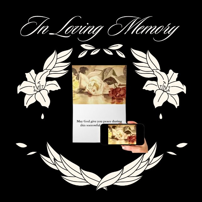 Tarjeta Floral KJV Biblia Verso Simpatía (Floral KJV Bible Verse Sympathy Card)