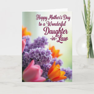 Tarjeta Floral Maravillosa Hija Madre