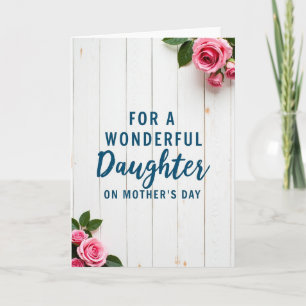 Tarjeta floral maravillosa para hija