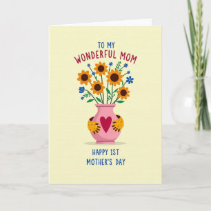 Tarjeta floral maravillosa para mamá