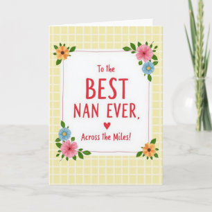 Tarjeta Floral Mejor Nana Jamás
