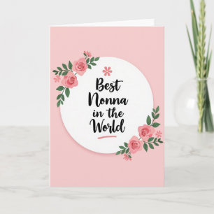 Tarjeta Floral Mejor Nonna
