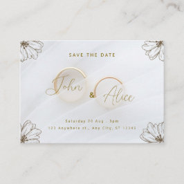 Tarjeta floral minimalista Guardar la tarjeta Boda