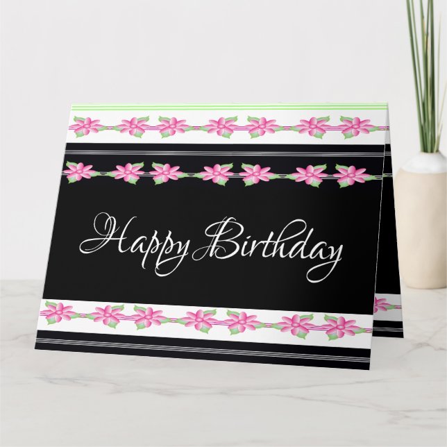 Tarjeta Floral moderna decorativa (Anverso)