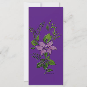 Tarjeta floral morada