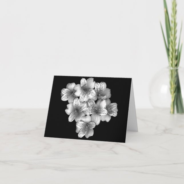 Tarjeta Floral Note Card of Silver Posy (Anverso)