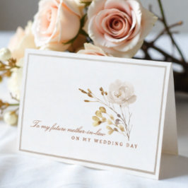 Tarjeta floral para el día de la boda para mi futu