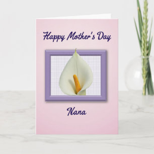 Tarjeta floral para el día de la madre Nana