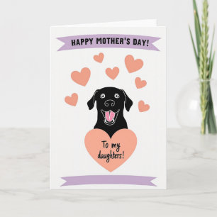 Tarjeta floral para el día de la madre para cachor